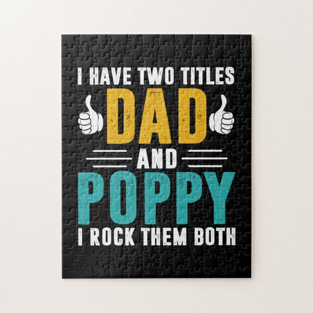 Weihnachtsgeschenk | Vater und Mohn ich rock sie Puzzle (Vertikal)