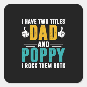 Weihnachtsgeschenk Vater und Mohn ich rock sie Quadratischer Aufkleber