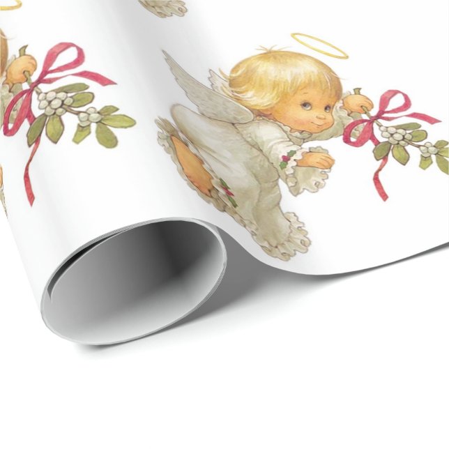 Weihnachtsgeschenk-Verpackung/Engel Geschenkpapier (Rolleneckpunkt)