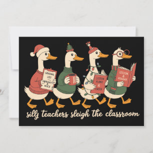 Weihnachtsgeschenk Verrückter Lehrer Gans Kuscheli Feiertagskarte