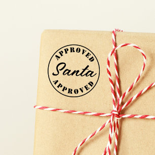 Weihnachtsgeschenk von Santa genehmigt Gummistempel
