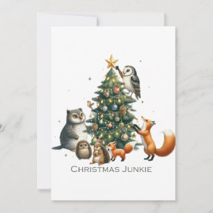 Weihnachtsgeschenk Weihnachts-Junkie Feiertagskarte