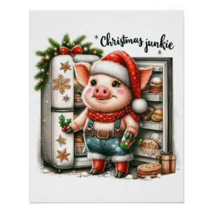 Weihnachtsgeschenk Weihnachts-Junkie Poster