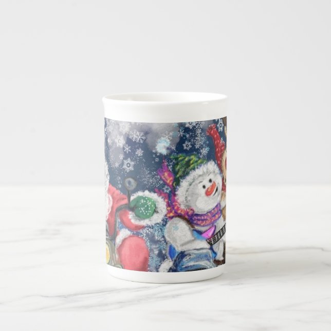 Weihnachtsgeschenk Weihnachtsband - Spaß Prozellantasse (Vorderseite)
