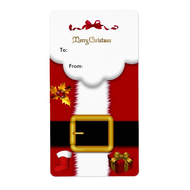 Weihnachtsgeschenk Weihnachtsfeiertag Gold Rotes W (Vorne)