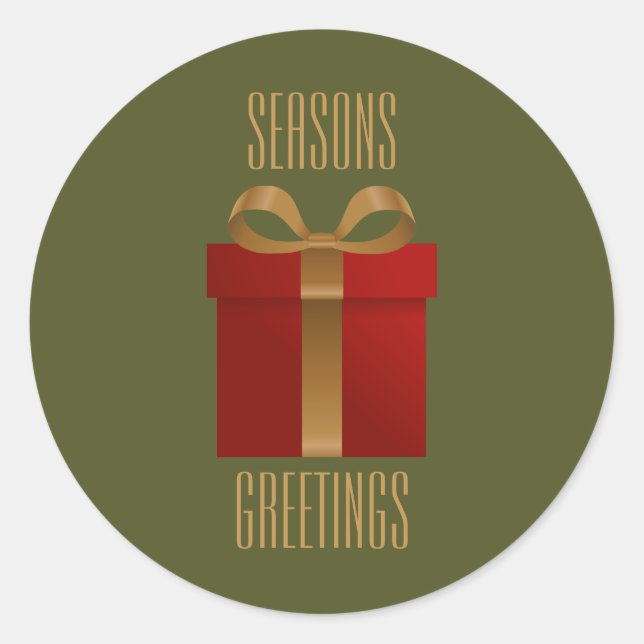 Weihnachtsgeschenk Weihnachtsgeschenk Frohe Festta Runder Aufkleber (Vorderseite)