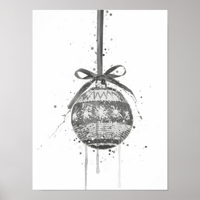 Weihnachtsgeschenk Weihnachtskugel Poster (Vorne)