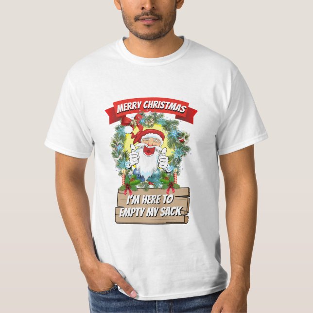 Weihnachtsgeschenk Weihnachtsmann bin hier, um MEI T-Shirt (Vorderseite)