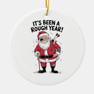 Weihnachtsgeschenk Weihnachtsmann Es ist ein raues Keramik Ornament