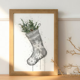 Weihnachtsgeschenk Weihnachtsstrumpf Poster