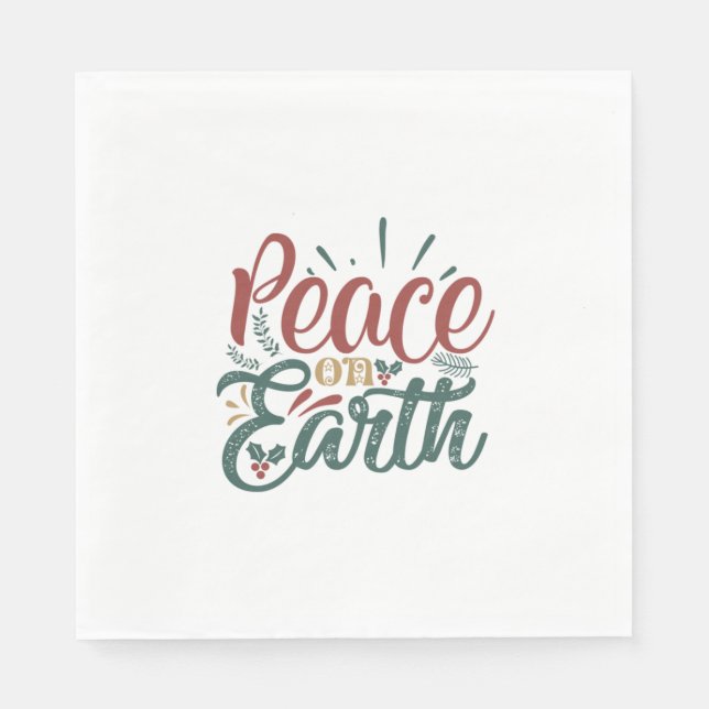 Weihnachtsgeschenk | WELTFRIEDEN Serviette (Vorderseite)