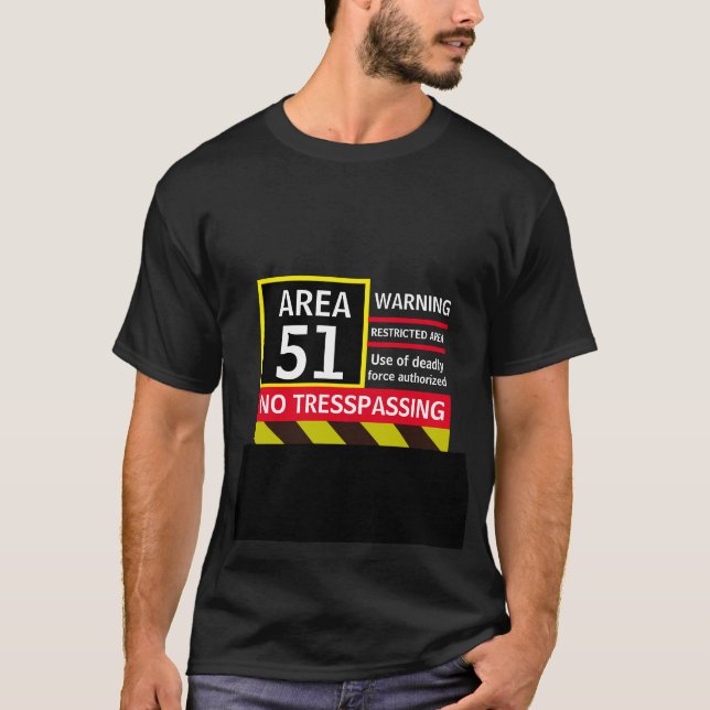 Weihnachtsgeschenk Weltraum Neuheit Mode AREA 51 T-Shirt (Vorderseite)