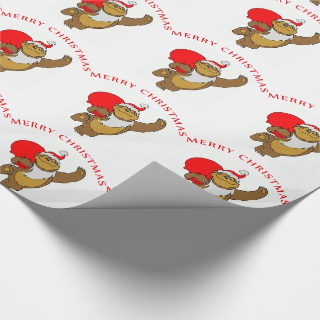 Weihnachtsgeschenk Wrap/Bär Geschenkpapier (Ecke)