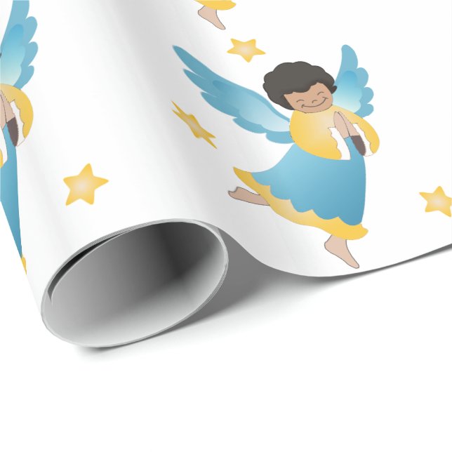 Weihnachtsgeschenk Wrap/Engel Geschenkpapier (Rolleneckpunkt)