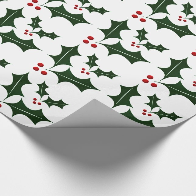 Weihnachtsgeschenk Wrap/Holly Geschenkpapier (Ecke)