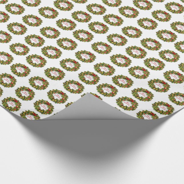 Weihnachtsgeschenk Wrap/Kränze Geschenkpapier (Ecke)