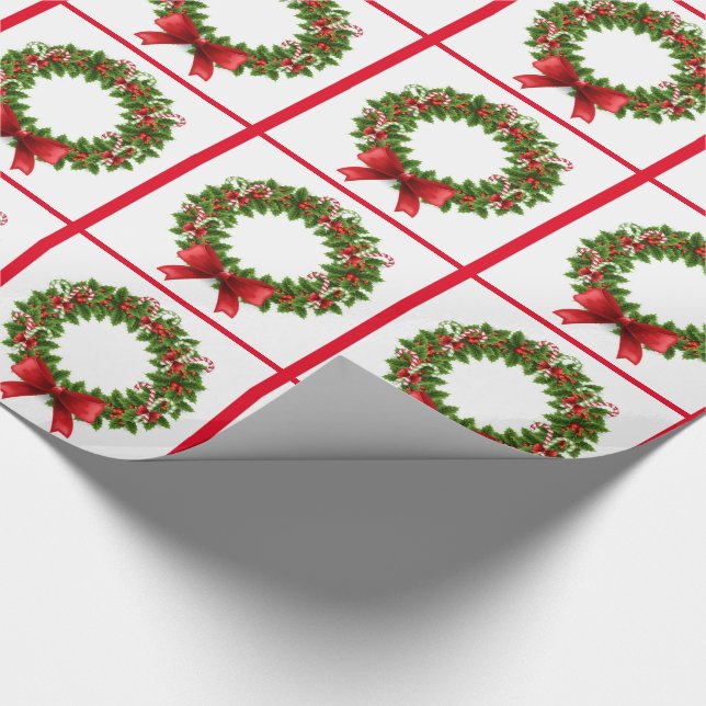 Weihnachtsgeschenk Wrap/Kränze Geschenkpapier (Ecke)