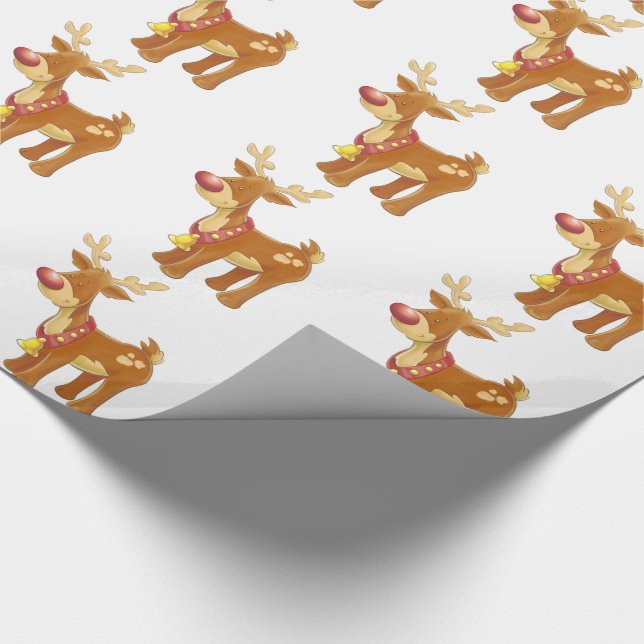 Weihnachtsgeschenk Wrap/Rudolph Geschenkpapier (Ecke)