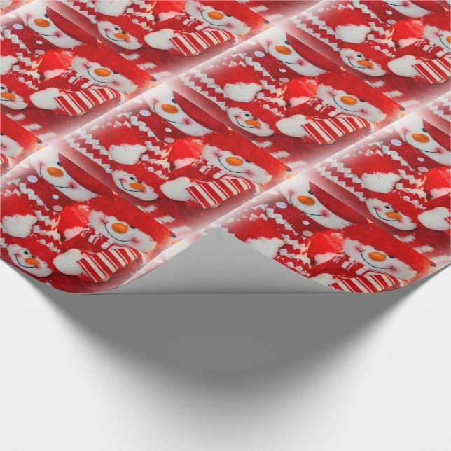 Weihnachtsgeschenk Wrap/Snowman Familie Geschenkpapier (Ecke)