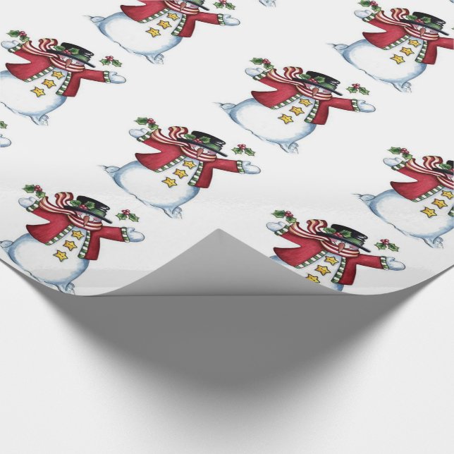 Weihnachtsgeschenk Wrap/Snowman Geschenkpapier (Ecke)