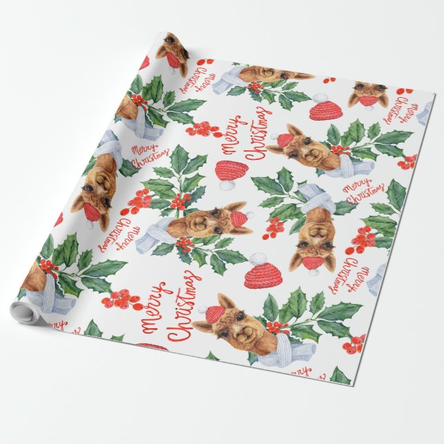 Weihnachtsgeschenk Wrap Weihnachtskamel Geschenkpapier (Ungerollt)