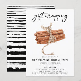 Weihnachtsgeschenk Wrapping-Party Einladung