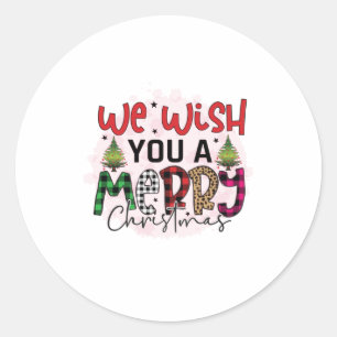 Weihnachtsgeschenk wünschen wir Ihnen ein frohes Runder Aufkleber