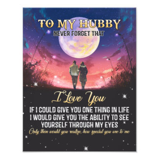 Weihnachtsgeschenk | Zu meinem Hubby I-Liebe Fotodruck