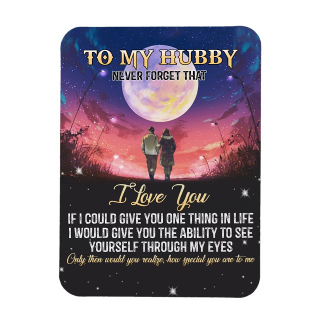 Weihnachtsgeschenk | Zu meinem Hubby I-Liebe Magnet (Vertikal)