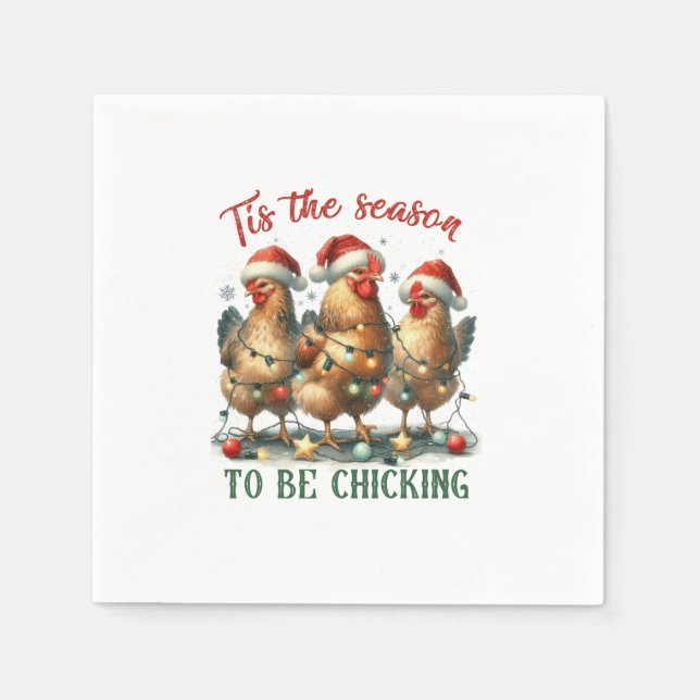 Weihnachtsgeschenk zum Chicken Serviette (Vorderseite)