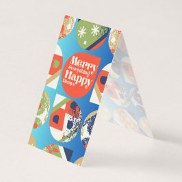 Weihnachtsgeschenkanhänger Fette Ornamente Design