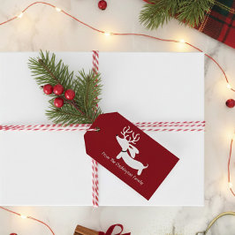 Weihnachtsgeschenkanhänger personalisiert mit Dack Geschenkanhänger