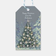 Weihnachtsgeschenkanhänger - Winterwald Schnee