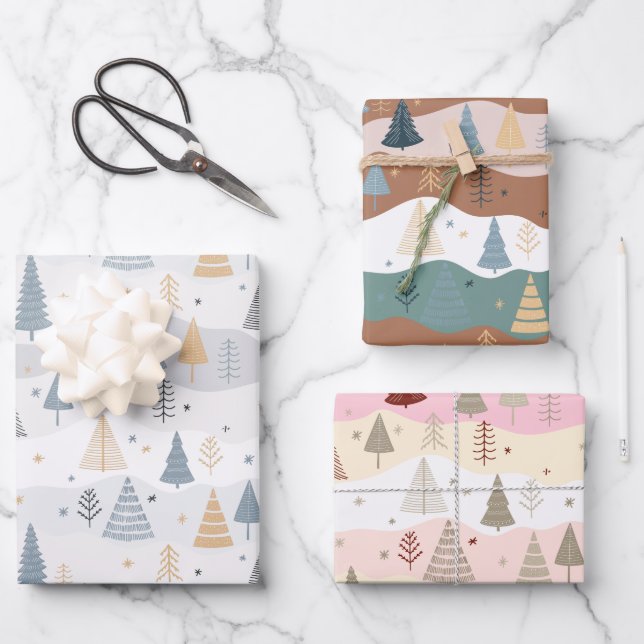 Weihnachtsgeschenke 3 Blätter von Wrapping Paper T (Vorderseite)