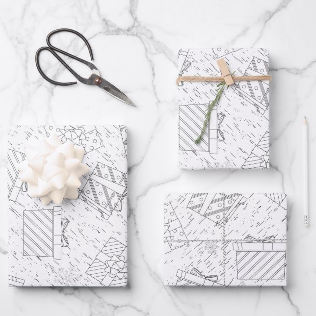 Weihnachtsgeschenke 3 geschenkpapier set (Vorderseite)