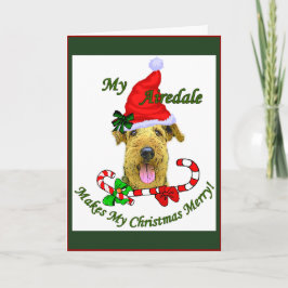 Weihnachtsgeschenke Airedales Terrier Feiertagskarte