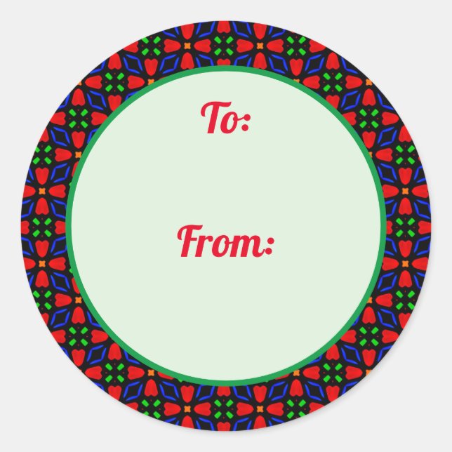Weihnachtsgeschenke an den Grenzen Runder Aufkleber (Vorderseite)