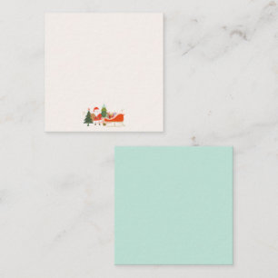Weihnachtsgeschenke auf dem Schlitten des Weihnach Mitteilungskarte
