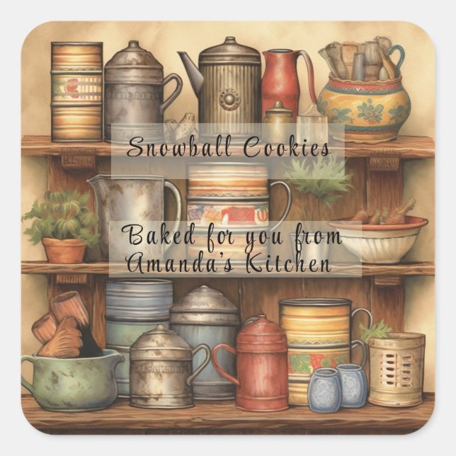 Weihnachtsgeschenke Aufkleber gebacken für Sie mit (Vorderseite)