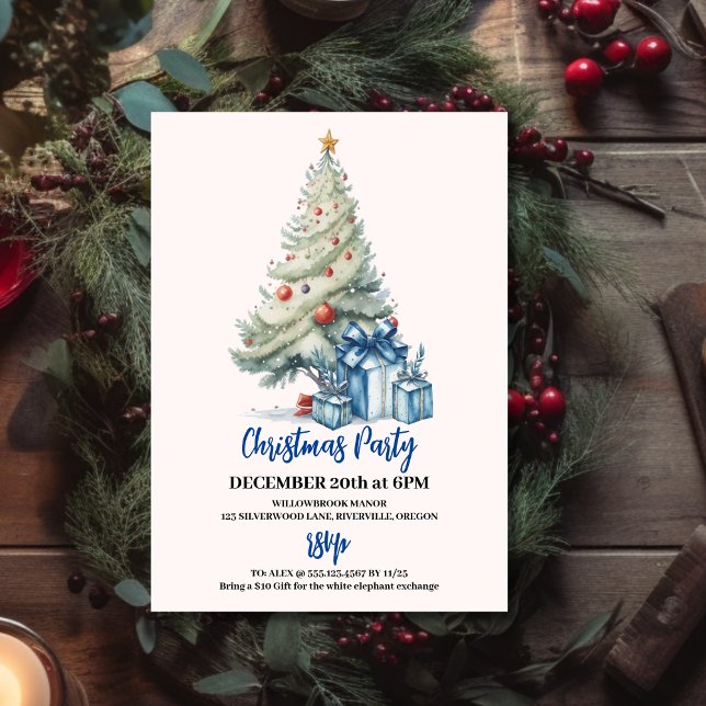 Weihnachtsgeschenke-Austausch Feiertag Party Einladung (Von Creator hochgeladen)
