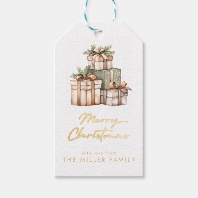 Weihnachtsgeschenke Exchange White Elephant Geschenkanhänger (Vorderseite)