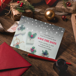 Weihnachtsgeschenke | Feiertag Save the Date Einladungspostkarte