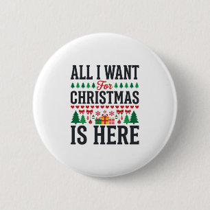 Weihnachtsgeschenke Feiertags-Typografie-Design Button
