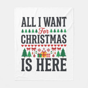 Weihnachtsgeschenke Feiertags-Typografie-Design Fleecedecke