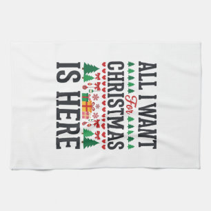 Weihnachtsgeschenke Feiertags-Typografie-Design Geschirrtuch