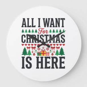 Weihnachtsgeschenke Feiertags-Typografie-Design Große Wanduhr