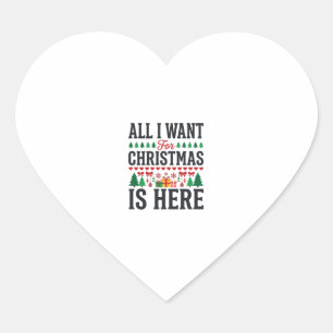 Weihnachtsgeschenke Feiertags-Typografie-Design Herz-Aufkleber