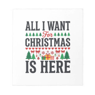 Weihnachtsgeschenke Feiertags-Typografie-Design Notizblock