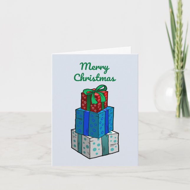 Weihnachtsgeschenke Feiertagskarte (Vorderseite)