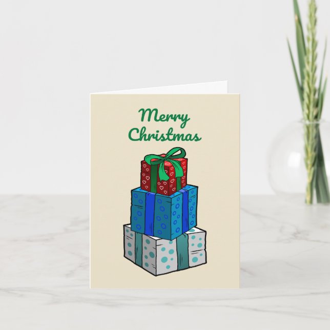 Weihnachtsgeschenke Feiertagskarte (Vorderseite)